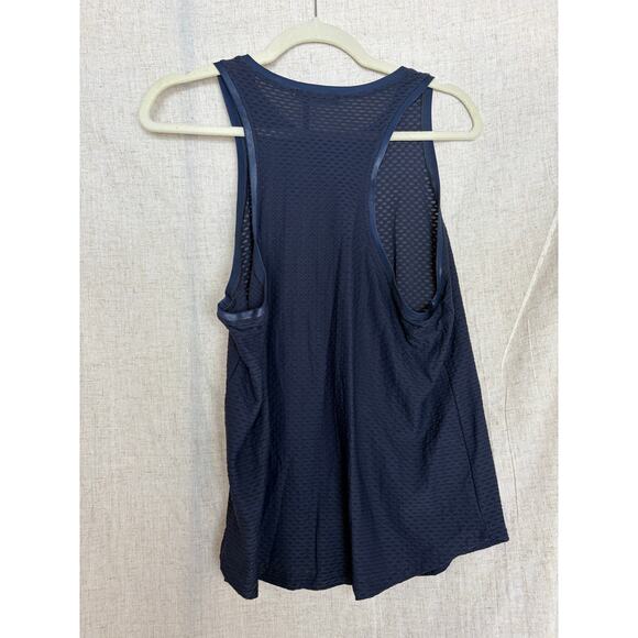 Koral Muscle Netz Midnight Blue Fitted Sleeveless Tank Top Size Large - Picture 4 of 6